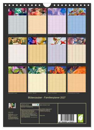 Blütenzauber - Familienplaner 2027 (Wandkalender 2027 DIN A4 hoch), CALVENDO Monatskalender