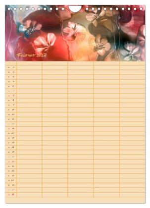 Blütenzauber - Familienplaner 2027 (Wandkalender 2027 DIN A4 hoch), CALVENDO Monatskalender