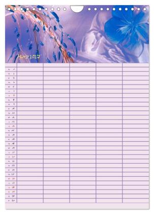 Blütenzauber - Familienplaner 2027 (Wandkalender 2027 DIN A4 hoch), CALVENDO Monatskalender