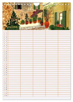 Blütenzauber - Familienplaner 2027 (Wandkalender 2027 DIN A4 hoch), CALVENDO Monatskalender