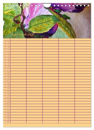 Blütenzauber - Familienplaner 2027 (Wandkalender 2027 DIN A4 hoch), CALVENDO Monatskalender