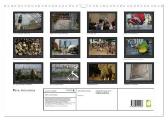 Paris, mon amour (Wandkalender 2027 DIN A3 quer), CALVENDO Monatskalender