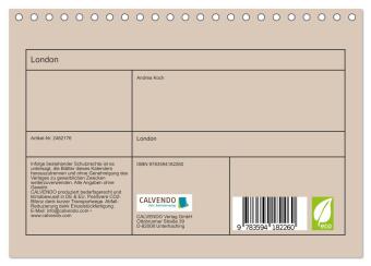 London (Tischkalender 2027 DIN A5 quer), CALVENDO Monatskalender