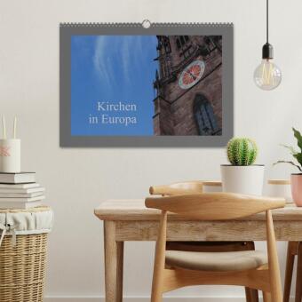 Kirchen in Europa (Wandkalender 2027 DIN A3 quer), CALVENDO Monatskalender