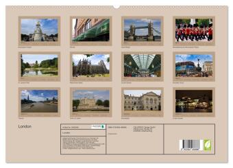 London (hochwertiger Premium Wandkalender 2027 DIN A2 quer), Kunstdruck in Hochglanz