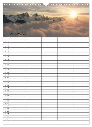Familienplaner mit schönen Landschaftsbildern (Wandkalender 2027 DIN A3 hoch), CALVENDO Monatskalender