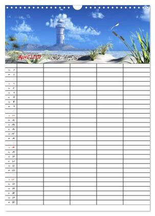Familienplaner mit schönen Landschaftsbildern (Wandkalender 2027 DIN A3 hoch), CALVENDO Monatskalender