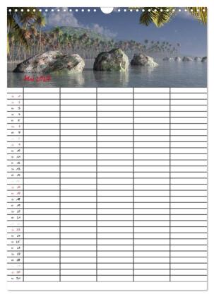 Familienplaner mit schönen Landschaftsbildern (Wandkalender 2027 DIN A3 hoch), CALVENDO Monatskalender