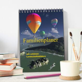 Familienplaner mit schönen Landschaftsbildern (Tischkalender 2027 DIN A5 hoch), CALVENDO Monatskalender