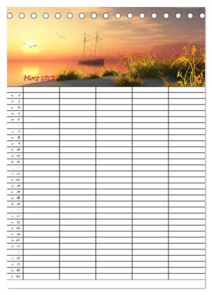 Familienplaner mit schönen Landschaftsbildern (Tischkalender 2027 DIN A5 hoch), CALVENDO Monatskalender