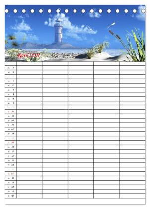 Familienplaner mit schönen Landschaftsbildern (Tischkalender 2027 DIN A5 hoch), CALVENDO Monatskalender