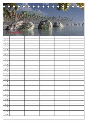 Familienplaner mit schönen Landschaftsbildern (Tischkalender 2027 DIN A5 hoch), CALVENDO Monatskalender