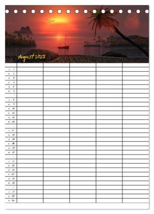 Familienplaner mit schönen Landschaftsbildern (Tischkalender 2027 DIN A5 hoch), CALVENDO Monatskalender