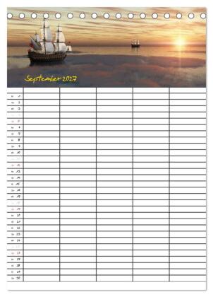 Familienplaner mit schönen Landschaftsbildern (Tischkalender 2027 DIN A5 hoch), CALVENDO Monatskalender