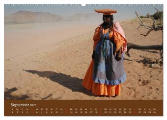 Namibia - faszinierende Menschen und Tiere (hochwertiger Premium Wandkalender 2027 DIN A2 quer), Kunstdruck in Hochglanz