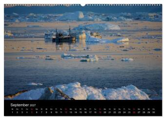 Grönland by André Poling (hochwertiger Premium Wandkalender 2027 DIN A2 quer), Kunstdruck in Hochglanz