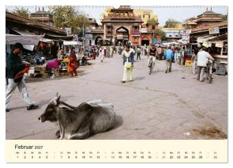 Alltagsleben in Indien (hochwertiger Premium Wandkalender 2027 DIN A2 quer), Kunstdruck in Hochglanz