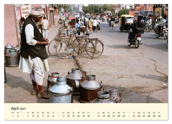 Alltagsleben in Indien (hochwertiger Premium Wandkalender 2027 DIN A2 quer), Kunstdruck in Hochglanz