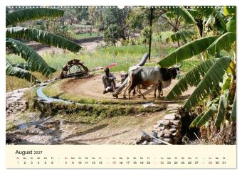Alltagsleben in Indien (hochwertiger Premium Wandkalender 2027 DIN A2 quer), Kunstdruck in Hochglanz