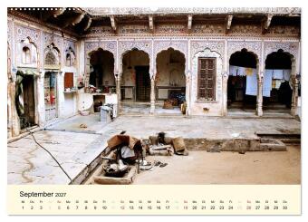 Alltagsleben in Indien (hochwertiger Premium Wandkalender 2027 DIN A2 quer), Kunstdruck in Hochglanz
