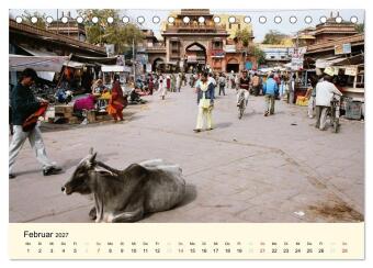 Alltagsleben in Indien (Tischkalender 2027 DIN A5 quer), CALVENDO Monatskalender