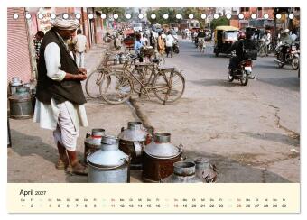 Alltagsleben in Indien (Tischkalender 2027 DIN A5 quer), CALVENDO Monatskalender