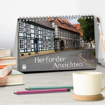Herforder Ansichten (Tischkalender 2027 DIN A5 quer), CALVENDO Monatskalender