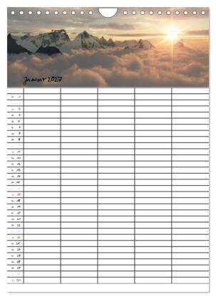 Familienplaner mit schönen Landschaftsbildern (Wandkalender 2027 DIN A4 hoch), CALVENDO Monatskalender