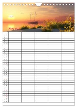 Familienplaner mit schönen Landschaftsbildern (Wandkalender 2027 DIN A4 hoch), CALVENDO Monatskalender