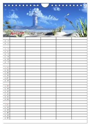 Familienplaner mit schönen Landschaftsbildern (Wandkalender 2027 DIN A4 hoch), CALVENDO Monatskalender