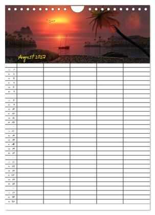 Familienplaner mit schönen Landschaftsbildern (Wandkalender 2027 DIN A4 hoch), CALVENDO Monatskalender