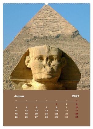 Antikes Ägypten (Wandkalender 2027 DIN A2 hoch), CALVENDO Monatskalender