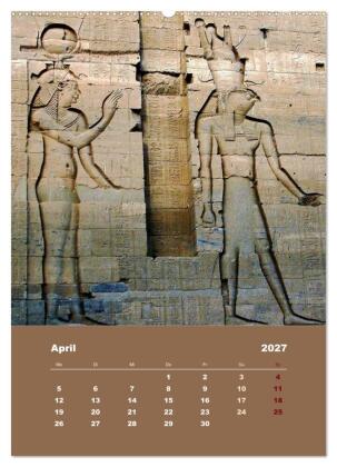 Antikes Ägypten (Wandkalender 2027 DIN A2 hoch), CALVENDO Monatskalender
