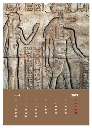 Antikes Ägypten (Wandkalender 2027 DIN A2 hoch), CALVENDO Monatskalender