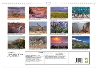 Südafrika / Landschaften & Tiere / Christian Heeb (Wandkalender 2027 DIN A3 quer), CALVENDO Monatskalender