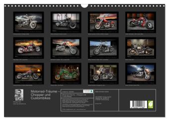 Motorrad-Träume - Chopper und Custombikes (Wandkalender 2027 DIN A3 quer), CALVENDO Monatskalender
