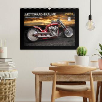 Motorrad-Träume - Chopper und Custombikes (Wandkalender 2027 DIN A3 quer), CALVENDO Monatskalender