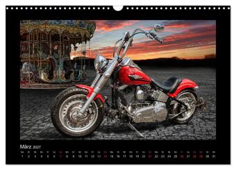 Motorrad-Träume - Chopper und Custombikes (Wandkalender 2027 DIN A3 quer), CALVENDO Monatskalender