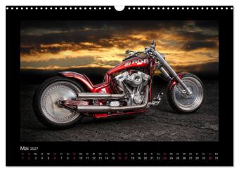 Motorrad-Träume - Chopper und Custombikes (Wandkalender 2027 DIN A3 quer), CALVENDO Monatskalender
