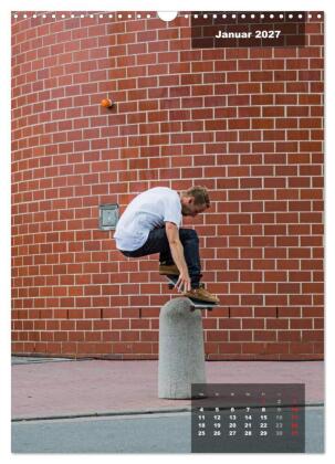 Mit dem Skateboard unterwegs (Wandkalender 2027 DIN A3 hoch), CALVENDO Monatskalender