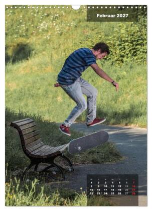 Mit dem Skateboard unterwegs (Wandkalender 2027 DIN A3 hoch), CALVENDO Monatskalender