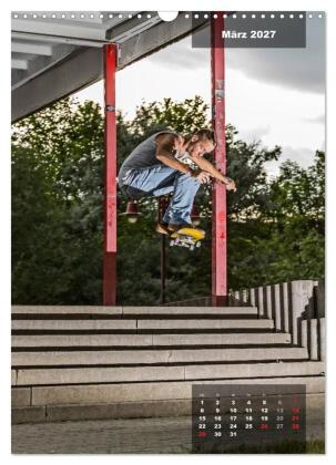 Mit dem Skateboard unterwegs (Wandkalender 2027 DIN A3 hoch), CALVENDO Monatskalender