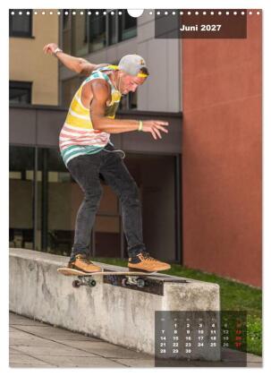 Mit dem Skateboard unterwegs (Wandkalender 2027 DIN A3 hoch), CALVENDO Monatskalender