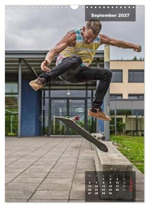 Mit dem Skateboard unterwegs (Wandkalender 2027 DIN A3 hoch), CALVENDO Monatskalender