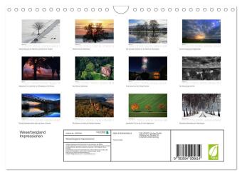 Weserbergland Impressionen (Wandkalender 2027 DIN A4 quer), CALVENDO Monatskalender