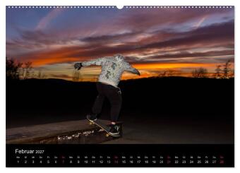 it's SKATEBOARDING (hochwertiger Premium Wandkalender 2027 DIN A2 quer), Kunstdruck in Hochglanz