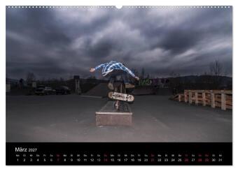 it's SKATEBOARDING (hochwertiger Premium Wandkalender 2027 DIN A2 quer), Kunstdruck in Hochglanz