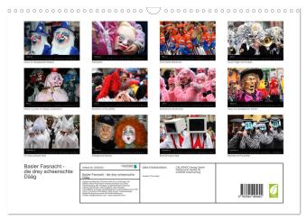 Basler Fasnacht - die drey scheenschte Dääg (Wandkalender 2027 DIN A3 quer), CALVENDO Monatskalender