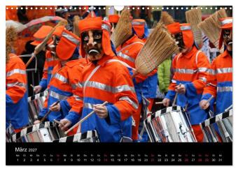 Basler Fasnacht - die drey scheenschte Dääg (Wandkalender 2027 DIN A3 quer), CALVENDO Monatskalender