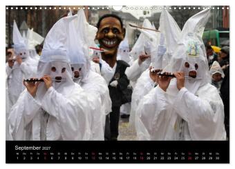 Basler Fasnacht - die drey scheenschte Dääg (Wandkalender 2027 DIN A3 quer), CALVENDO Monatskalender